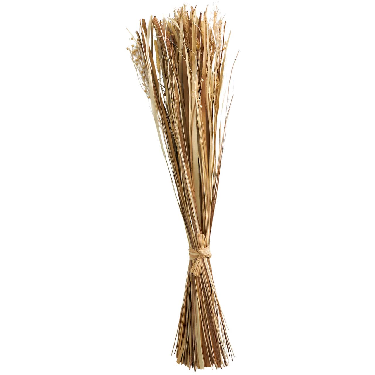 41" Brown Dried Plant Floral Bouquet Grass Natural Foliage with Reed Accents